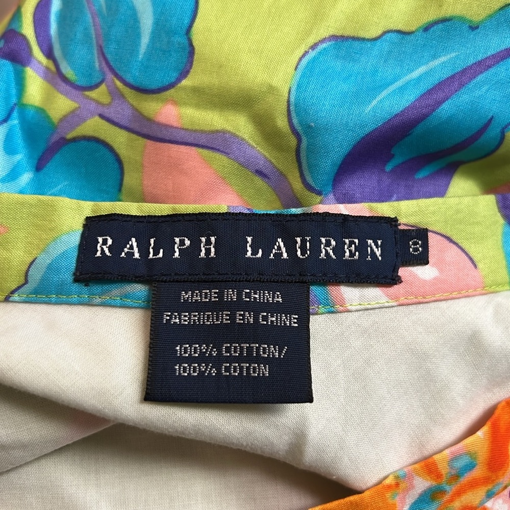 Ralph Lauren Bright Floral Green Skirt- 8‎ - Picture 5 of 5